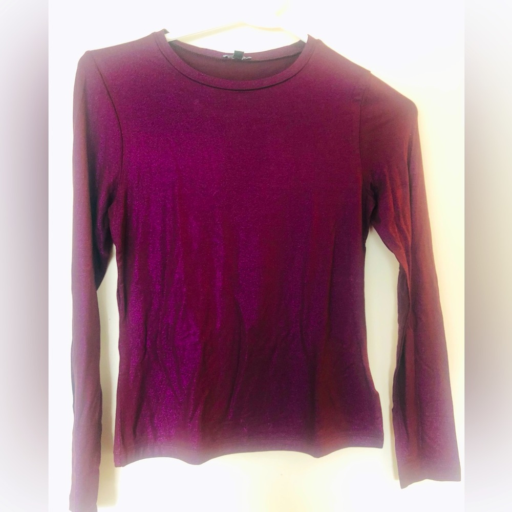 EXPRESS shine fitted super soft long sleeve shirt.